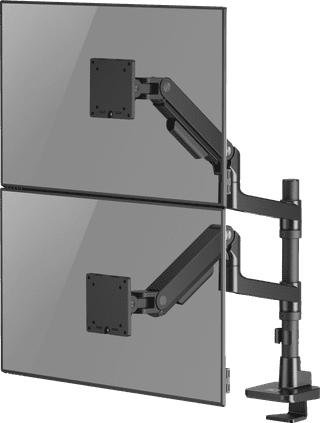 ACT AC8343 Bras d'Écran PC 49 Pouces avec Vérin à Gaz pour 2 Écrans PC