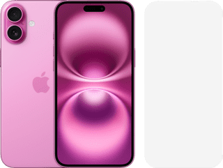 Apple iPhone 16 Plus 128GB Roze + BlueBuilt Screenprotector Glas