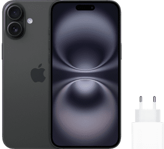 Apple iPhone 16 Plus 128GB Black + Apple Fast Charger