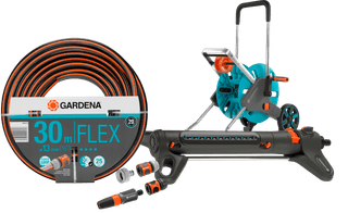 GARDENA Comfort FLEX 30m CleverRoll M Small Sprinkler Pack