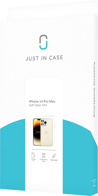 Just in Case Soft Design Apple iPhone 14 Pro Max Back Cover Transparent