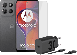 Motorola Moto G15 Power 256 Go Gris 4G  + Pack d'Accessoires