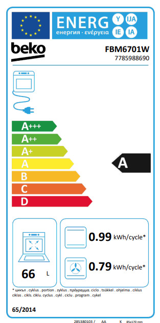 Beko FBM6701W AeroPerfect