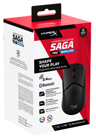 HyperX Pulsefire Saga Pro Wireless Gaming Mouse Black