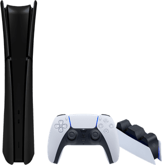 PlayStation 5 Slim Digital Edition + Covers Zwart + Oplaadstation