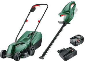Bosch EasyMower 18V-32-200 + Bosch EasyHedgeCut 18-45 LI + Bosch Starter Set 18V 4.0Ah