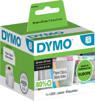 DYMO Étiquette Amovible 32 x 57 mm 1000 Pièces