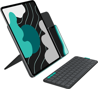 Logitech Flip Folio iPad Pro (2024) / iPad Air (2025) 13 Pouces Étui Clavier AZERTY