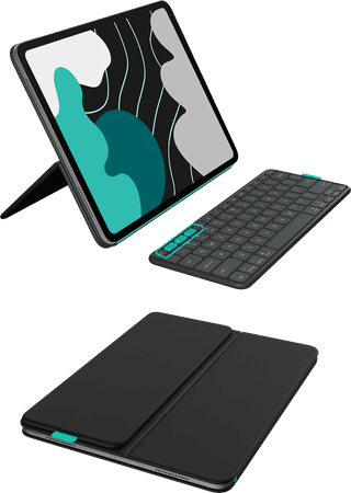 Logitech Flip Folio iPad Pro (2024) / iPad Air (2025) 13 Pouces Étui Clavier AZERTY