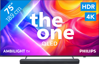 Philips Ambilight 75" PUS9000 QLED 4K (2025) + JBL Bar 300 M2 Noir