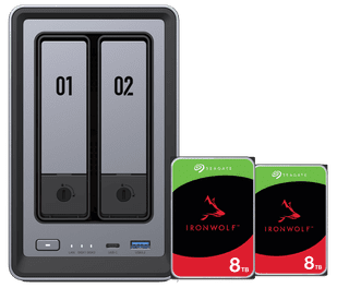 UGREEN NASync DXP2800 + Seagate IronWolf 8TB Duo Pack