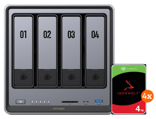 UGREEN NASync DXP4800 + Seagate Ironwolf 4 To Lot de 4
