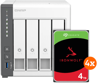 QNAP TS-433-4G + Seagate Ironwolf 16 To (4 x 4 To)