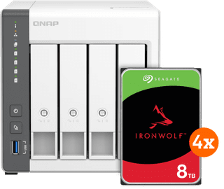 QNAP TS-433-4G + Seagate Ironwolf 32 To (4 x 8 To)