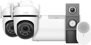 TP-Link Tapo C530WS Duo Pack + H500 Smart HomeBase + D235 Smart Battery & Wired Doorbell