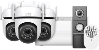TP-Link Tapo C530WS Lot de 3 + H500 Smart HomeBase + D235 Smart Battery & Wired Doorbell
