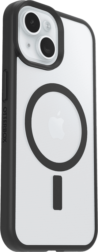 OtterBox React iPhone 15, 14 en 13 Back Cover met MagSafe Magneet Transparant Zwarte Rand