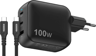 Sitecom 100 W GaN Power Delivery Support de Charge Mural + Sitecom Câble USB-C vers USB-C 2 m