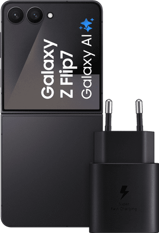 Samsung Galaxy Z Flip 7 256GB Black 5G + Samsung Charger 25W Black