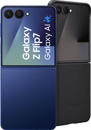 Samsung Galaxy Z Flip 7 512GB Blue 5G + Samsung Kindsuit Back Cover Black