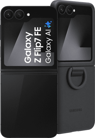 Samsung Galaxy Z Flip 7 FE 128GB Black 5G + Samsung Silicone Back Cover Black