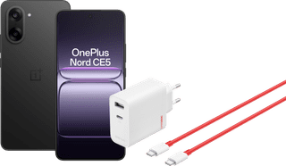 OnePlus Nord CE 5 128GB Zwart 5G + OnePlus SuperVOOC Oplader 80W 2 Poorten + Usb C kabel