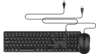 BlueBuilt Clavier Filaire AZERTY + BlueBuilt Filum Souris Filaire