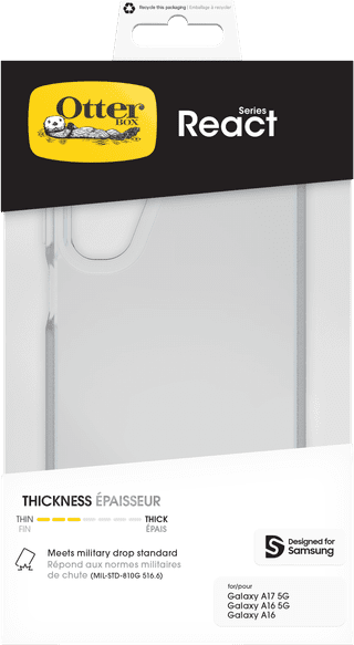 OtterBox React Samsung Galaxy A18/A17 Back Cover Transparant