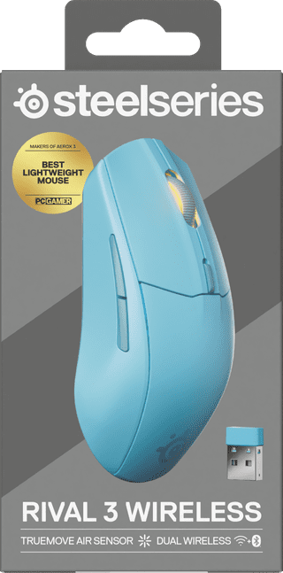 SteelSeries Rival 3 Gen 2 Wireless Gaming Mouse Aqua