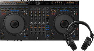 AlphaTheta DDJ-GRV6 + Pioneer DJ HDJ-X7 Black