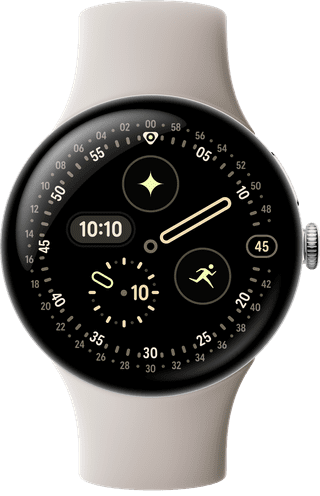 Google Pixel Watch 4 Argent/Crème 45 mm