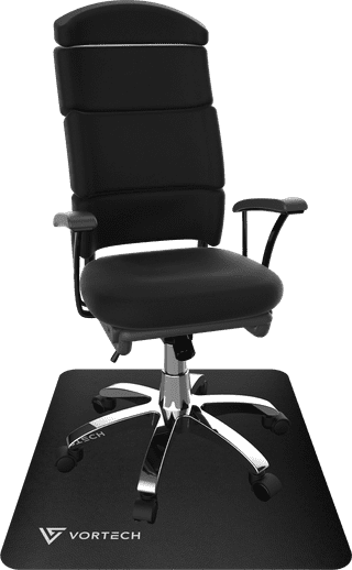 Vortech Prestige Plus Gamestoel Zwart + Vortech Vloermat Zwa