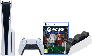 PlayStation 5 Slim Disc Edition + FC 26 + Station de Charge