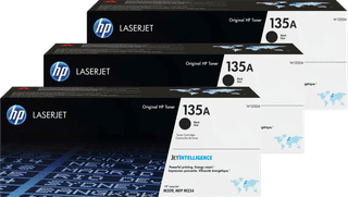 HP 135A LaserJet Toner Noir (3 Pièces)