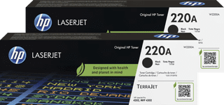 HP 220A LaserJet Toner Noir (2 Pièces)