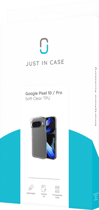 Just in Case Soft Design Google Pixel 10/10 Pro Back Cover Transparent