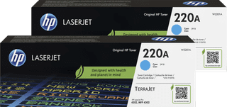HP 220A LaserJet Toner Cyan (2 Pièces)
