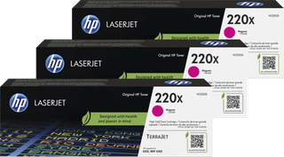 HP 220X LaserJet Toner Magenta (3 stuks)