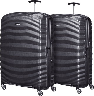 Samsonite Lite-Shock Valise à 4 Roulettes 81 cm Lot de 2 Black
