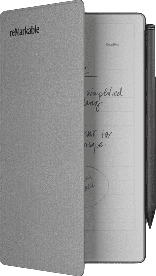 reMarkable Paper Pro Move Polymer Weave Book Folio Grijs