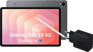 Samsung Galaxy Tab S11 11 inch 128GB Wifi en 5G Grijs + Oplaadpakket