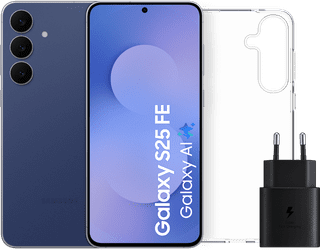Samsung Galaxy S25 FE 128GB Donkerblauw 5G + Accessoirepakket