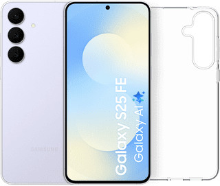 Samsung Galaxy S25 FE 128GB Lichtblauw 5G + BlueBuilt Back Cover Transparant