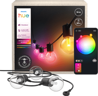 Philips Hue Festavia Globe Guirlande Lumineuse - 14 mètres - 20 Ampoules