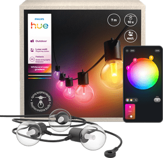 Philips Hue Festavia Globe Guirlande Lumineuse - 7 mètres - 10 Ampoules - Extension