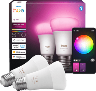 Philips Hue A60 White and Color E27 810 lumens 2-pack