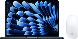 Apple MacBook Air 13 inches (2025) M4 (10/8) 16GB/256GB Midnight AZERTY + Magic Mouse