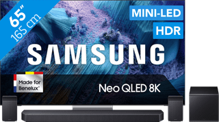 Samsung 65" Neo QLED QN990F 8K (2025) + Samsung HW-Q930F Noir