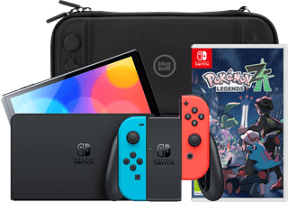 Nintendo Switch OLED Blue/Red + Pokémon Legends: Z-A + BlueBuilt Travel Case