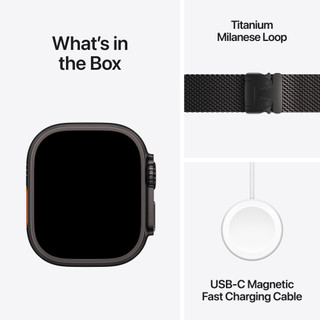 Apple Watch Ultra 3 Cellular 49mm Black Milanese Loop M